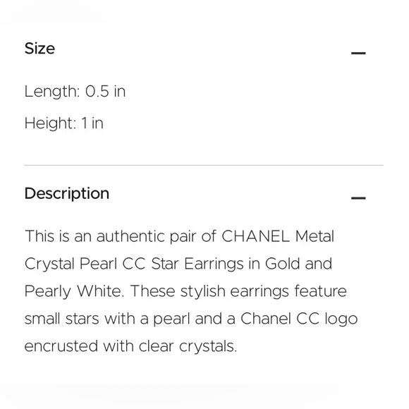 Chanel CC Crystal and Pearl Star Dangle Earrings ABC402 logo - Picture 12 of 12